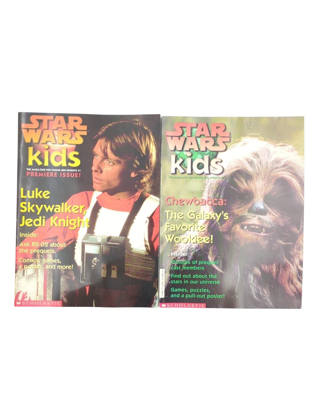 Star Wars Kids Magazine Lot #1 & #2 Premiere Issue Luke Chewbacca Scholastic